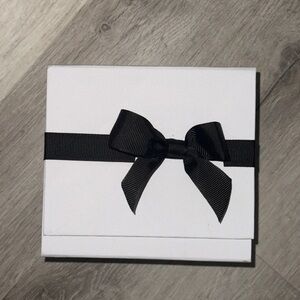 2/$15 Pandora White Gift Box with Black Ribbon
